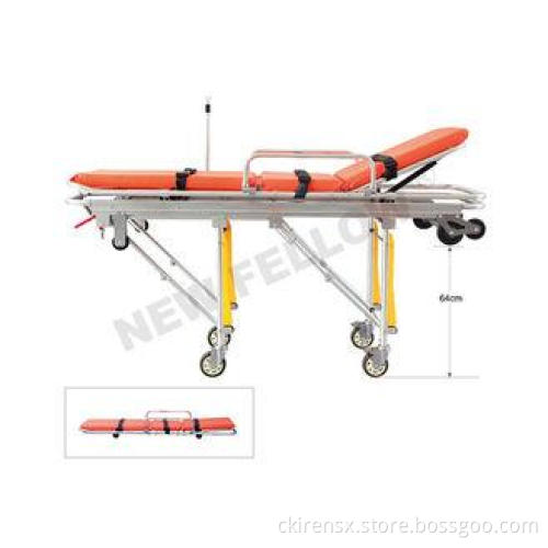 Mobile Aluminum Ambulance Stretcher Transfer Trolley For Fi